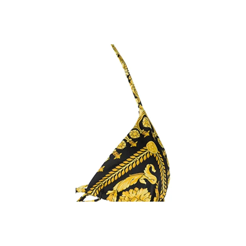 VERSACE Baroque Printed Triangle Bikini Top-3
