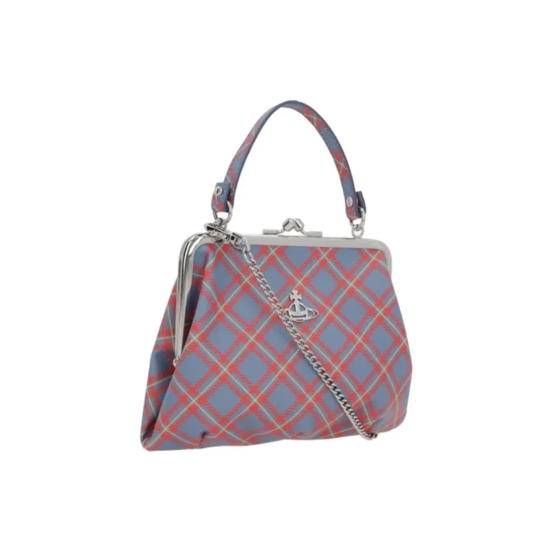 Vivienne Westwood PU Shoulder Bag, Crossbody Bag, Handbag Women's Blue & Orange-1