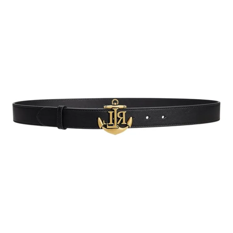 Polo Ralph Lauren Cow Leather Belts Women's Black Width 2.5cm-1