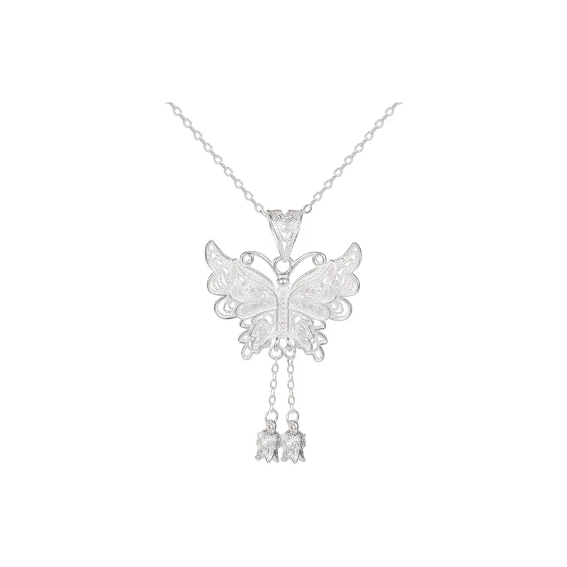 XIHUILIN Foot Silver 990 Necklaces Women's-0