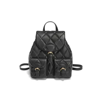 BELLE Artificial Leather Backpack Medium Size Women's Black