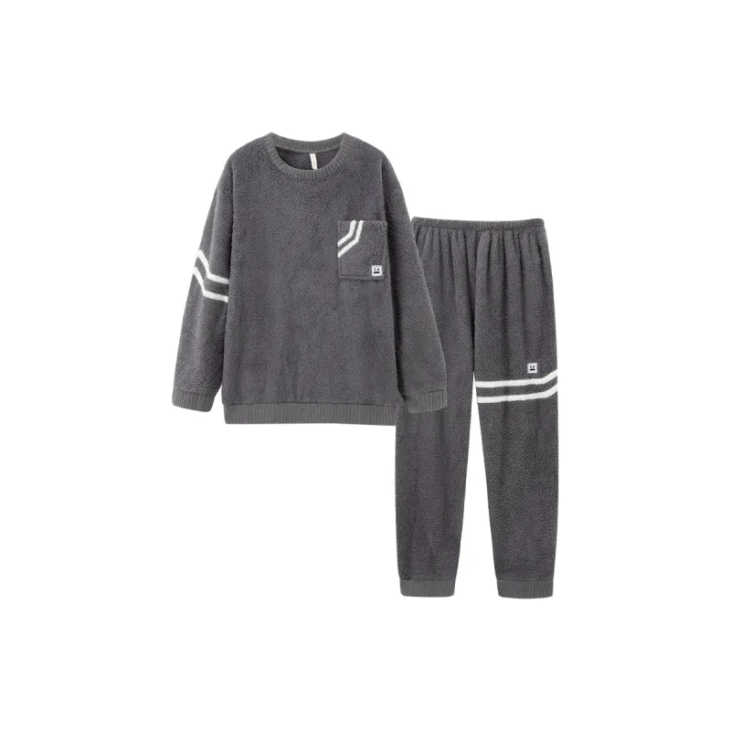 Sleeping Beauty Pajama Set Men's Dark Gray-0