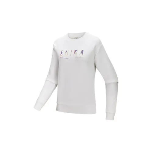 Anta Variety Training Collection Sweatshirt Women's Snowflake White