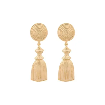 MOSCHINO Metal Clip On Earrings Women's Gold