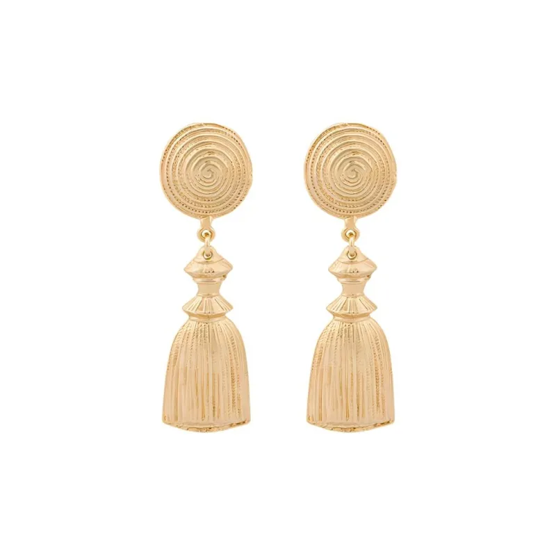MOSCHINO Metal Clip On Earrings Women's Gold-0
