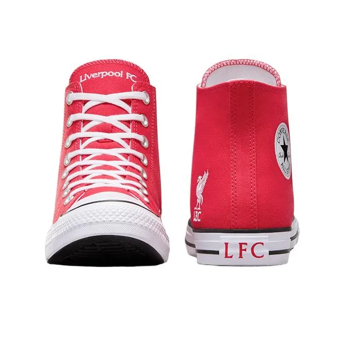 LIVERPOOL FC x Converse Chuck Taylor All Star Wear Resistant Mid Top Canvas Shoes Unisex Tomato Red-3