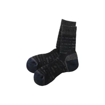 And Wander Mid-Calf Socks Unisex 1 Pack Black