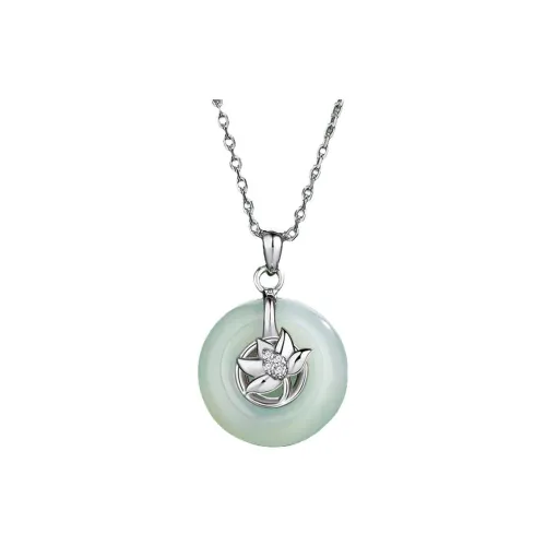 Royal Heaven's Choice Hetian Jade Necklaces Pale Greenish White Jade Unisex