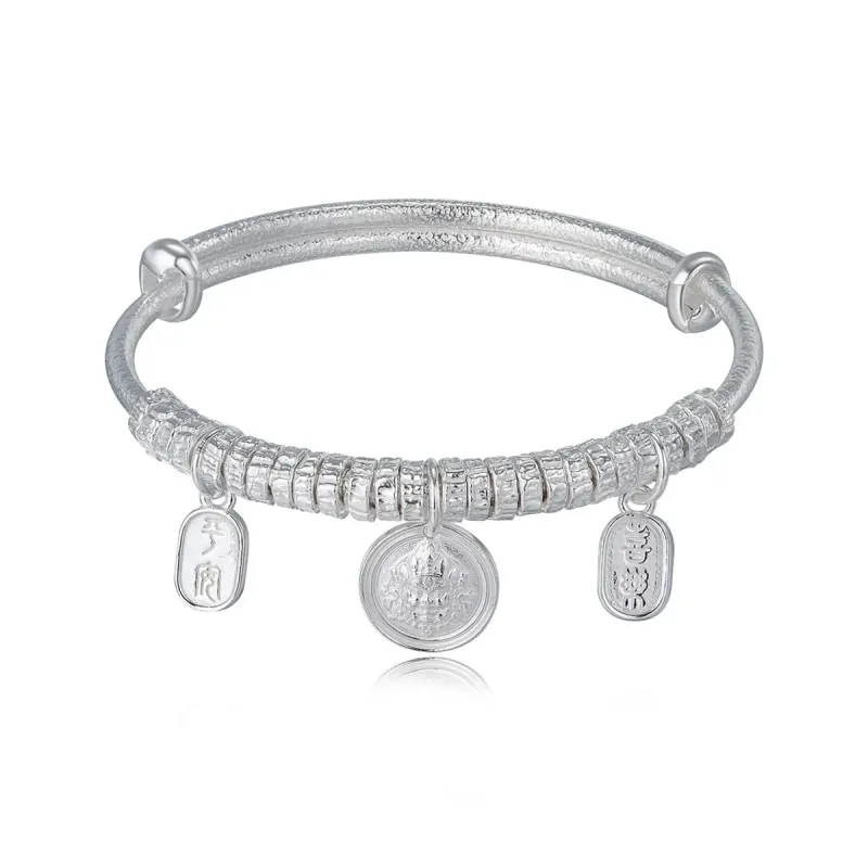 YASHENGZHUBAO 999 Fine Silver Sterling Silver Bracelets Women's-0
