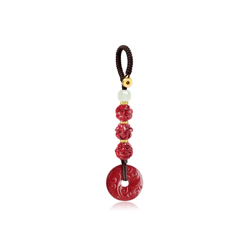 EADDA JEWELRY Cinnabar Pendant Keychain Unisex-39