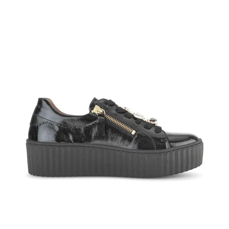 Gabor Fashion Low-Top Skateboard Shoes Women's Black-1