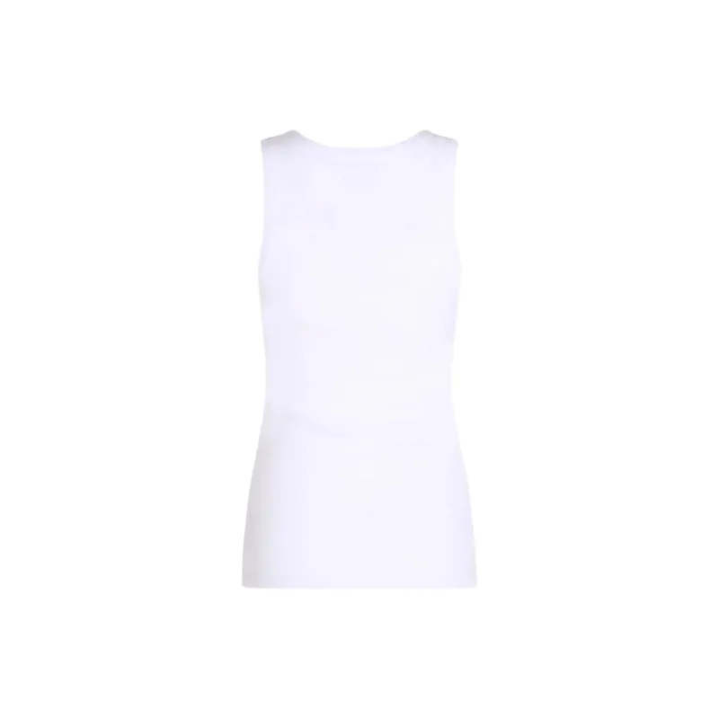 PINKO Logo Detailed Ribbed Tank Top-1