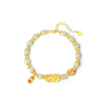 CHINA GOLD Bracelets White Jade/Pale Greenish White Jade Women's