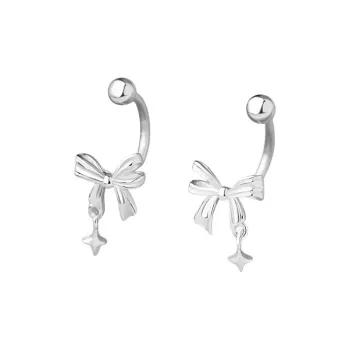 Hi There S999 Fine Silver Stud Earrings Women's