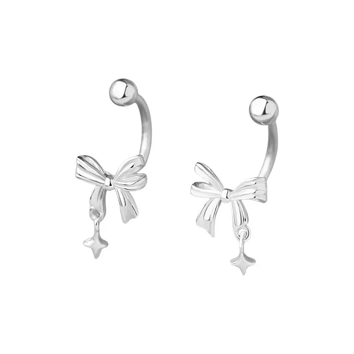 Hi There S999 Fine Silver Stud Earrings Women's-0