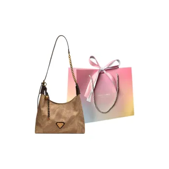Yalu PU Shoulder Bag Dumpling Bag Regular Women's Coffee/Brown Blue