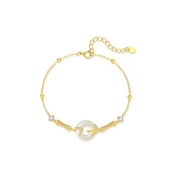 CHINA GOLD Bracelets White Jade/Pale Greenish White Jade Women's