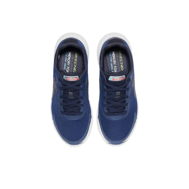 Skechers SPORT MENS Wear Resistant Low Top Casual Shoes Men's Blue Red-2