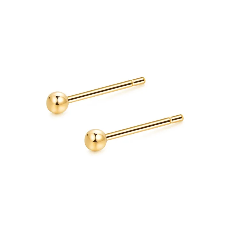 YASHENGZHUBAO 18K Gold Stud Earrings Unisex-1