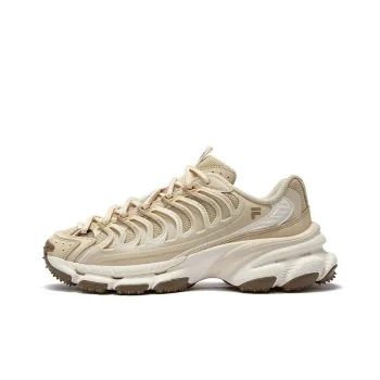 FILA FUSION BRACKET Wear Resistant Slip Resistant Low Top Casual Shoes Women's Brown Yellow