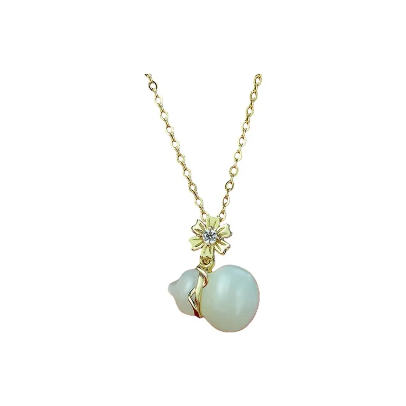 Royal Heaven's Choice Necklaces Pale Greenish White Jade Unisex-0