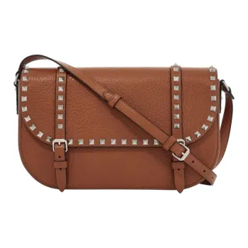 Valentino GARAVANI Calfskin Shoulder Bag Women's Brown