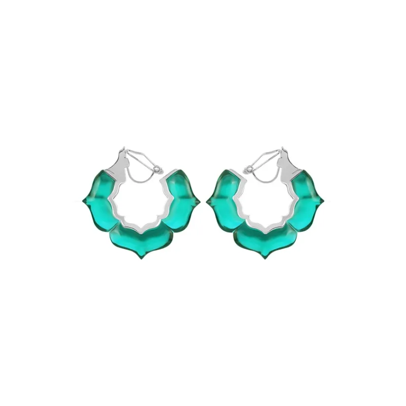 Bi disc 192 Silver Earrings Unisex-24