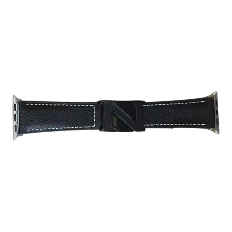 NCFCK Watch Band Apple Compatibility Cowhide Leather Material-5