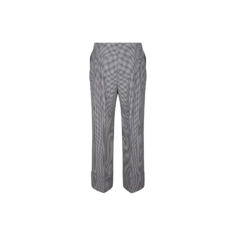 THEORY Check pattern Straight leg Trousers-1