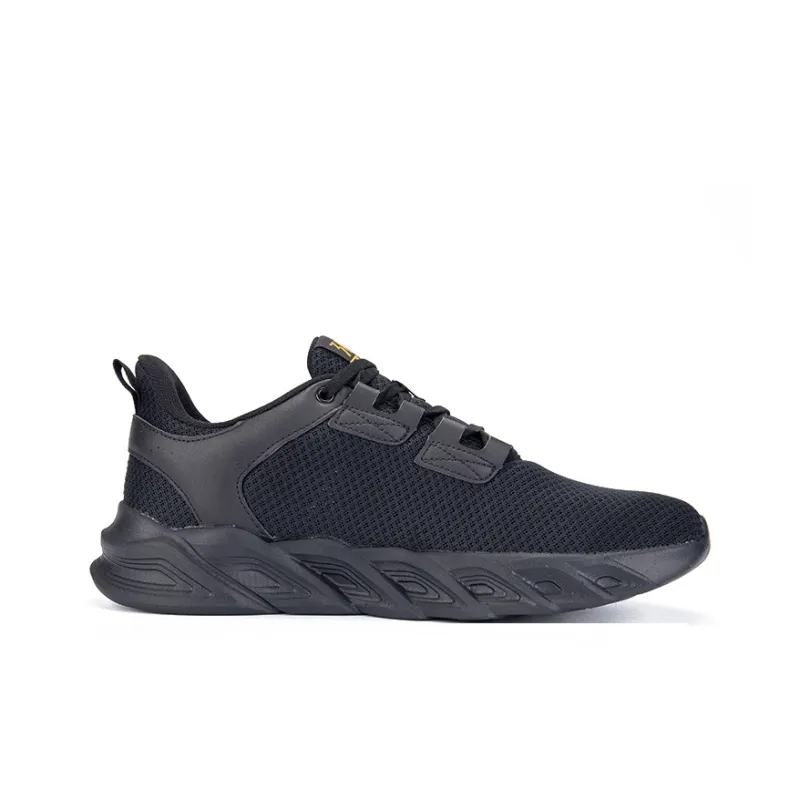 361° Cushioning Wear Resistant Low Top Casual Running Shoes Men's Black Gold-1