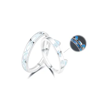 LAOYINFANG Sterling Silver Couple Rings Unisex