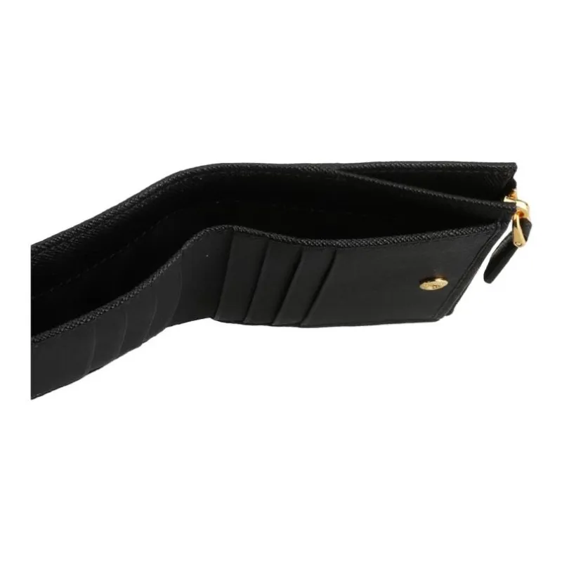 PRADA Cow Leather Wallet Women's Black-5
