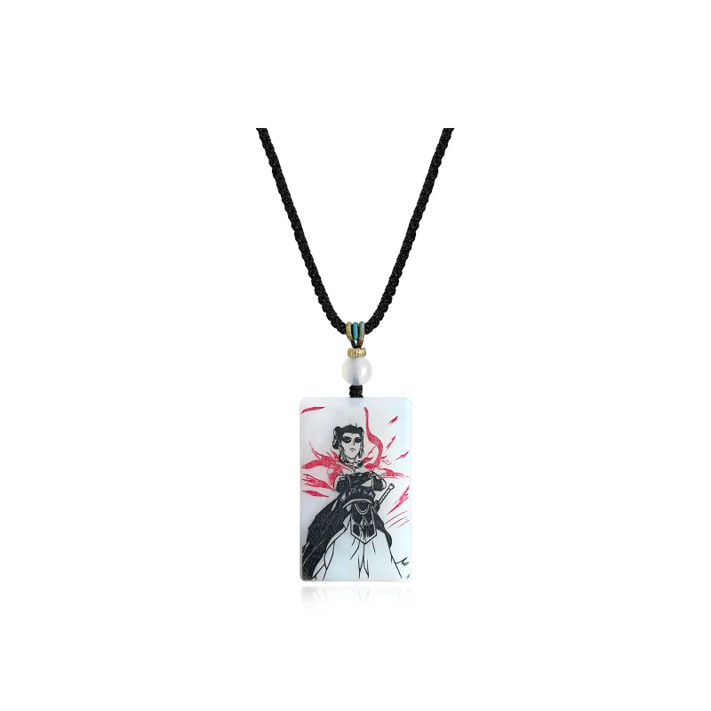 Tang Zhi Serpentine Jade Necklaces Unisex-0