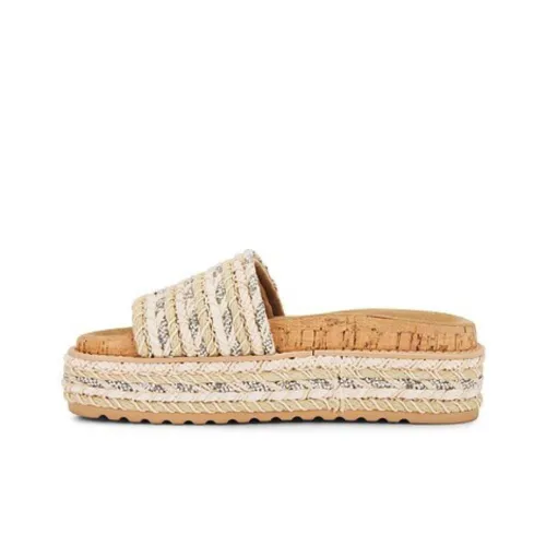 STEVE MADDEN Abrasion-Resistant Slide Slippers Women's Beige