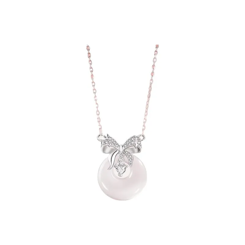 Royal Heaven's Choice Hetian Jade Necklaces Pale Greenish White Jade Unisex-0
