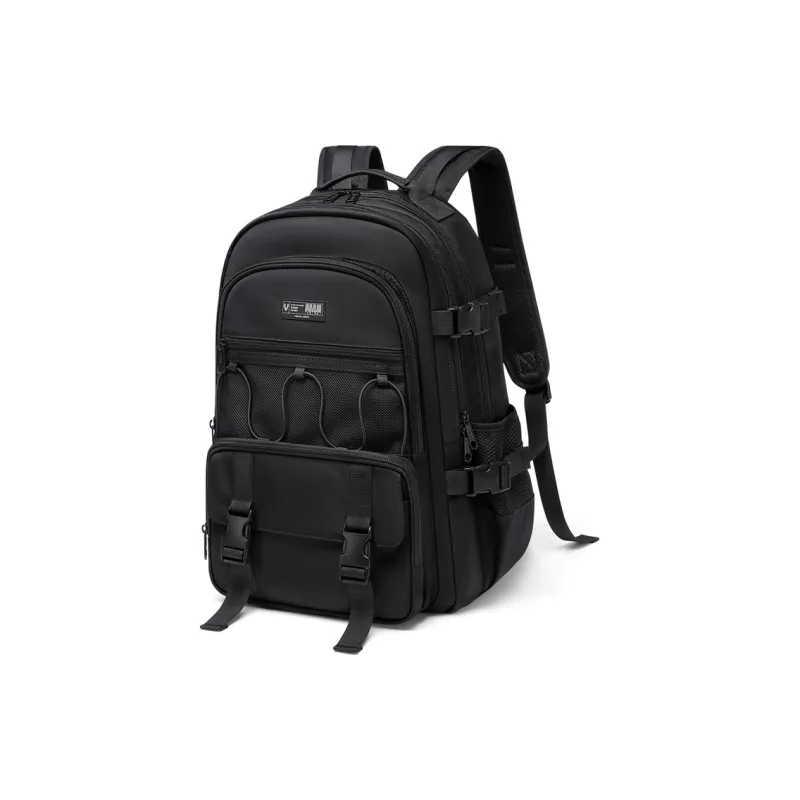 V.NINE Fabric Backpack Unisex Obsidian Black/Taro Purple/Ecru-7
