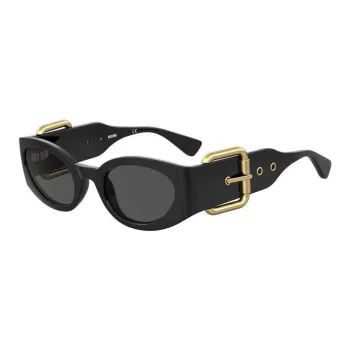 MOSCHINO Resin Oval Sunglasses Women's Black
