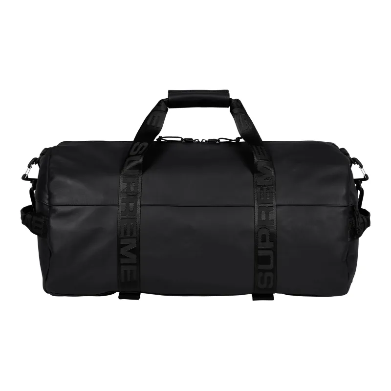 Supreme Cow Leather Handbag Travel Bag Unisex Black-2