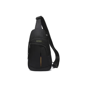 SEPTWOLVES Fabric Sling Bag Men's Black