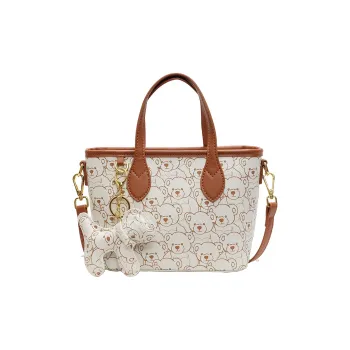 BAODIDAISHU PU Shoulder Bag Crossbody Bag Handbag Regular Women's Ecru/Brown