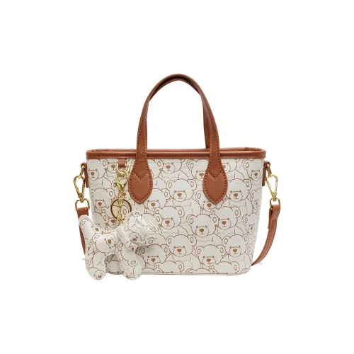 BAODIDAISHU PU Shoulder Bag Crossbody Bag Handbag Regular Women's Ecru/Brown