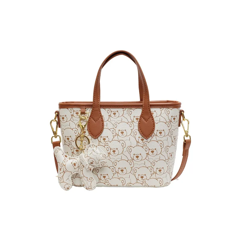BAODIDAISHU PU Shoulder Bag Crossbody Bag Handbag Regular Women's Ecru/Brown-0