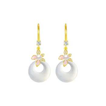 CHOW TAI SENG Chalcedony Earrings Women's