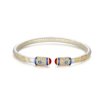 YASHENGZHUBAO 999 Fine Silver Sterling Silver Bracelets Women's
