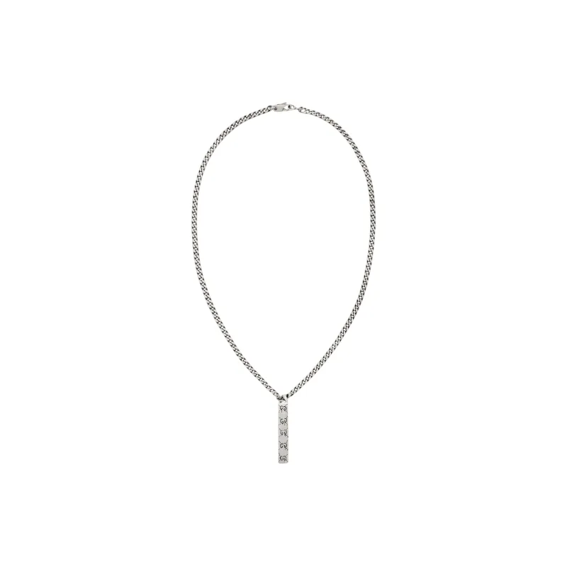 GUCCI 925 Sterling Silver Necklaces Unisex-2