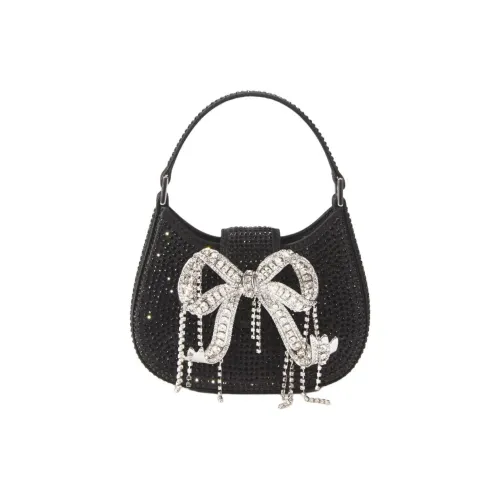 Self-portrait Polyester One Shoulder Handbags Mini Women's Black
