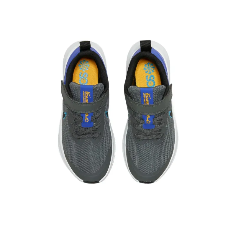 Nike Star Runner 3 Slip Resistant Low Top Kids' Running Shoes Iron Gray/Blue Lightning/Racing Blue/Black Kids'-2