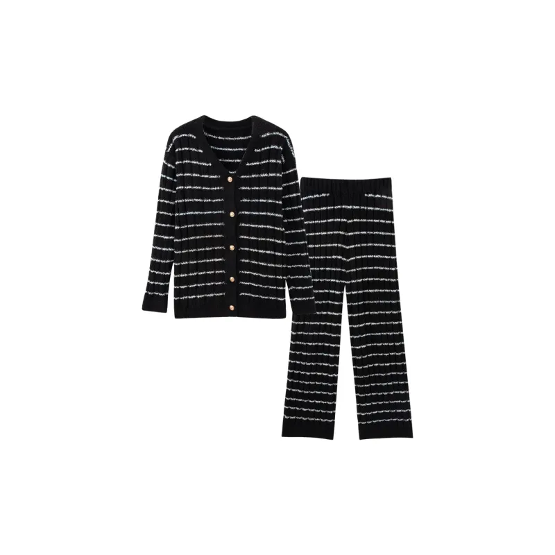 Sleeping Beauty Pajama Set Women's Black-0