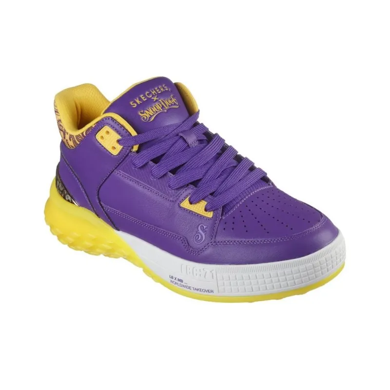 Snoop Dogg x Skechers Anti-Slip Wear-Resistant Low-Top Casual Running Shoes Men's Purple-2
