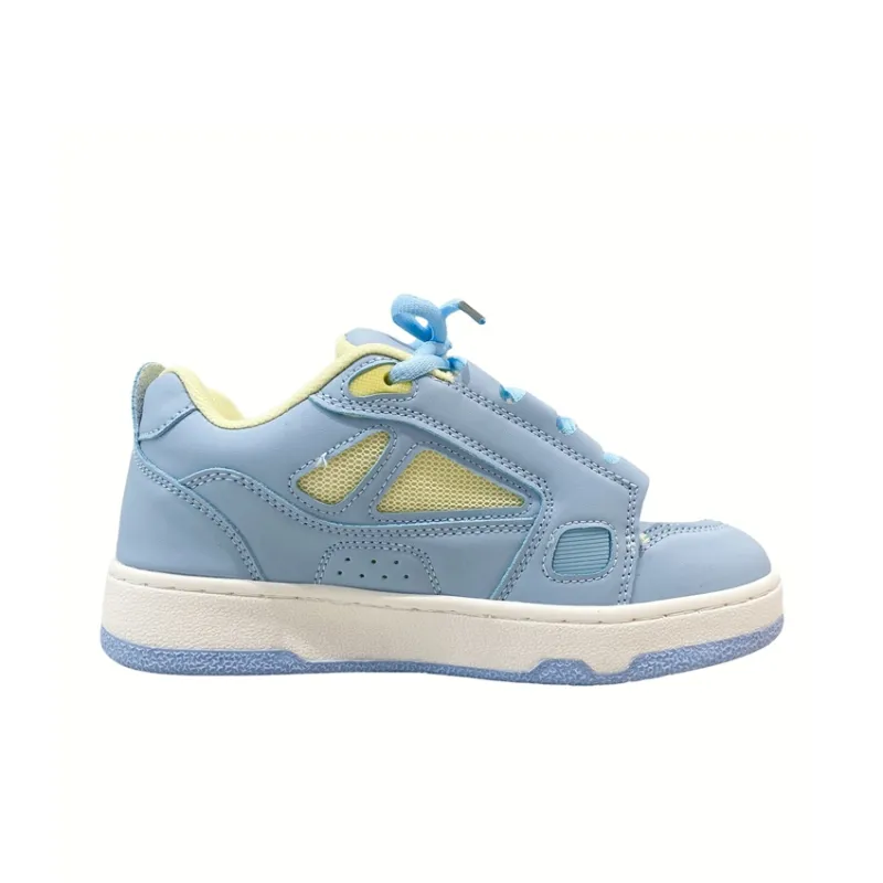 MQGAll Anti Slip And Wear Resistant Lightweight Low Top Skateboard Shoes Unisex Light Lunar Yellow-1